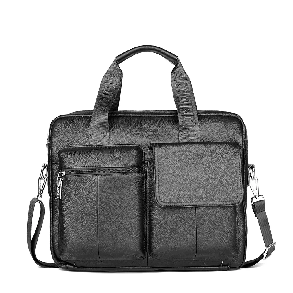 Мужской портфель FONMOR деловая сумка для ноутбука сумка-Кроссбоди из натуральной