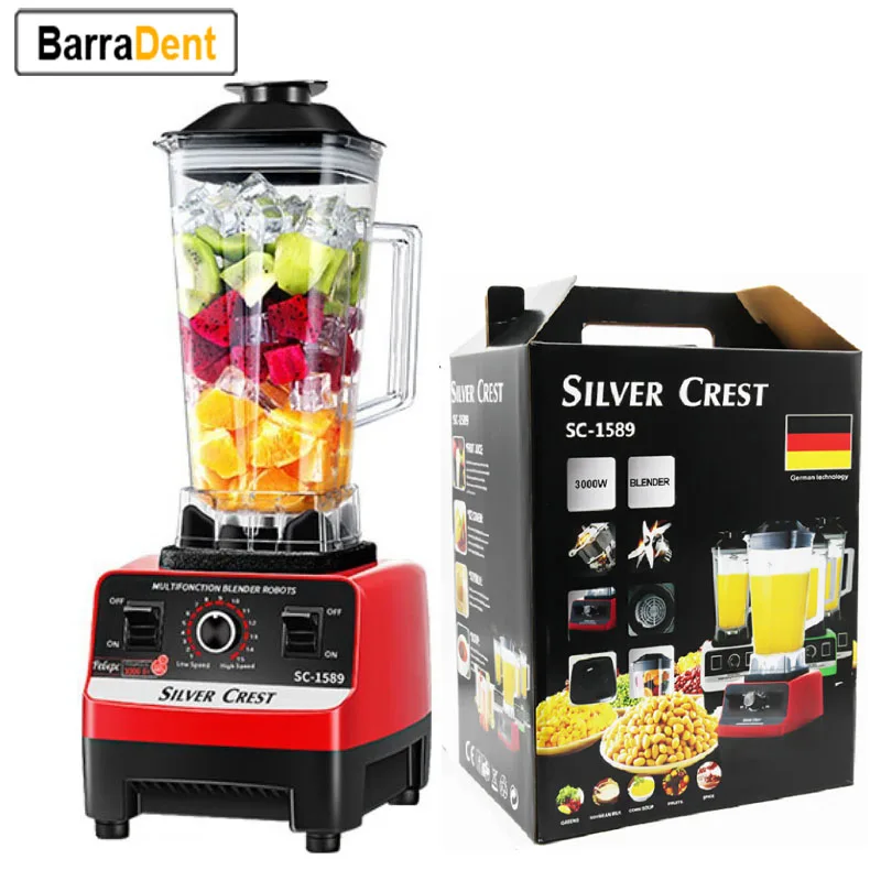 

2L Multi-Purpose Blenders 3000W Electric Blender Mixer High Speed Ice Crush Machine For Puree Smoothies Frozen Fruits Shakes