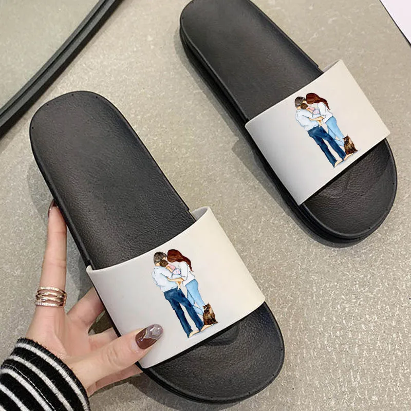 

Шлепанцы унисекс, для дома и ванной, Нескользящие, плоская подошва, для пар, 2022