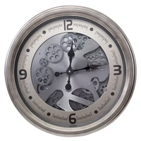 luxury retro wall clock metal watches industrial style clocks wall home decor creative living room bedroom decorative gift