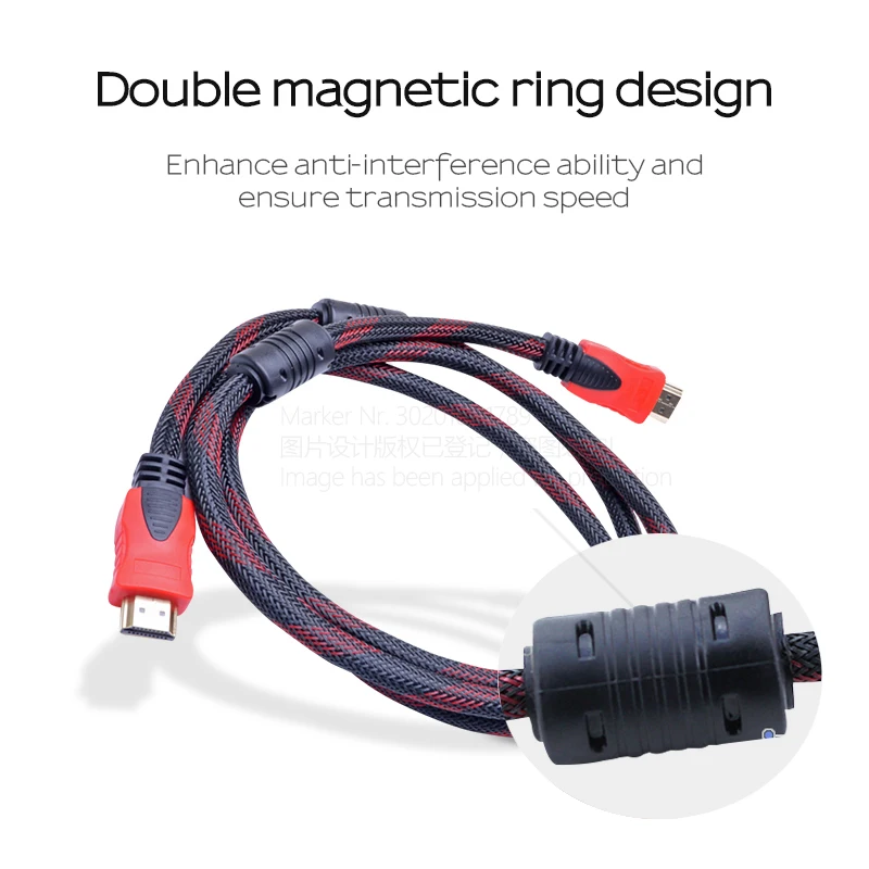 Высокоскоростной HDMI кабель AUN. Позолоченный высококачественный 1 4 версия с