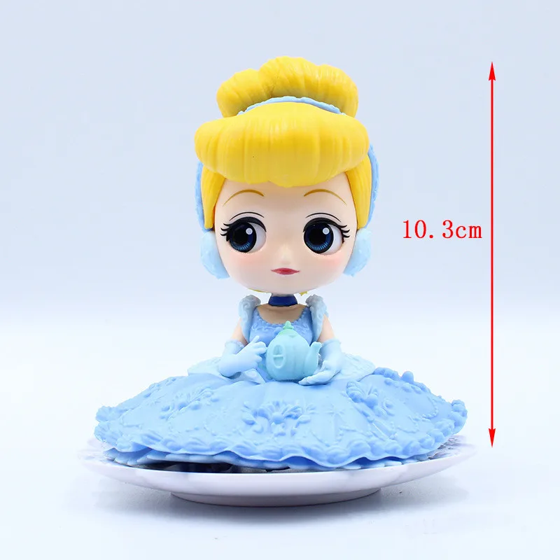 Disney's new sitting fairy tale princess Snow White Alice Mermaid Cinderella Scenery Cake children's toys Girlsɻirthday Gifts |
