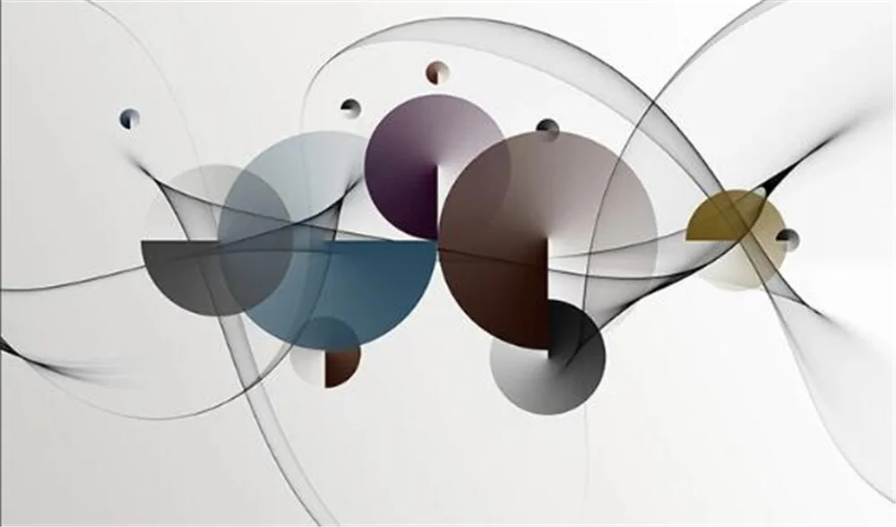 

milofi custom wallpaper mural 3D modern minimalist light luxury geometric lines smoke TV background wallpaper mural