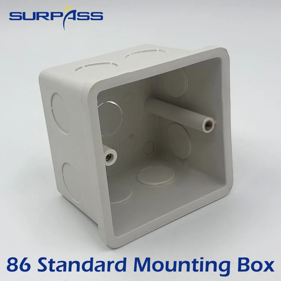 

Adjustable 86 Standard Mounting Box Internal Cassette 80mmx80mmx57mm For 86 Type Switch and Wall Amplifier Music Panel Wire Box