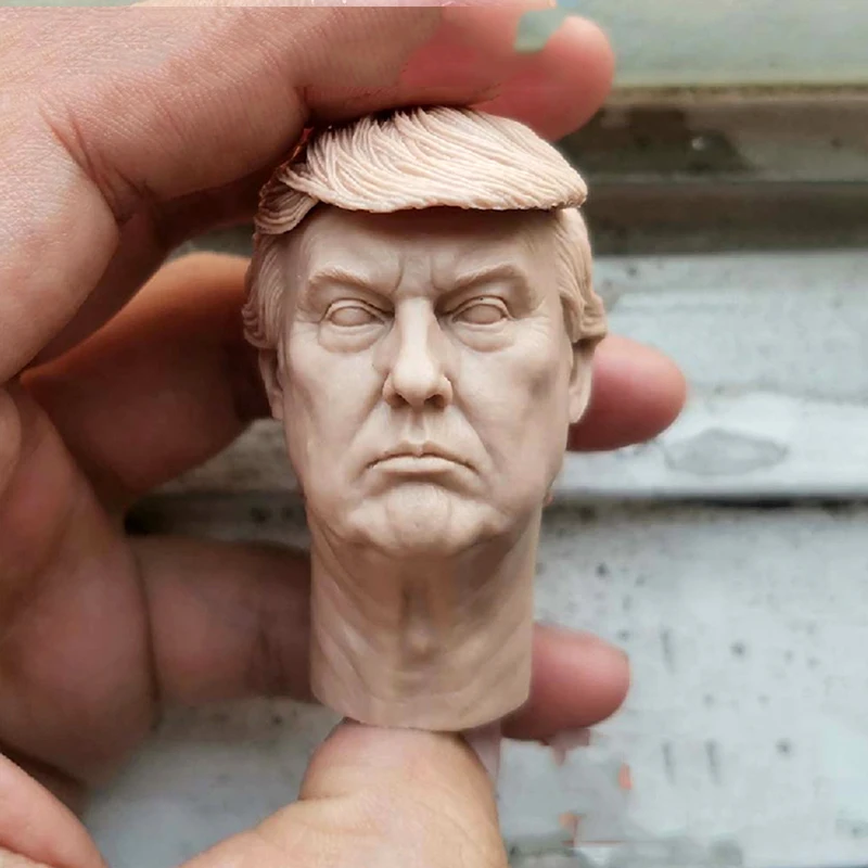 

IN STOCK 1/6 Male Donald Trump Unpainted Head For 12 Inch Action Figure Model