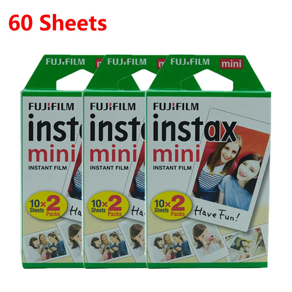 Оригинальная пленка Fujifilm Instax Mini 10 20 40 50 60 листов для камеры моментальной печати FUJI