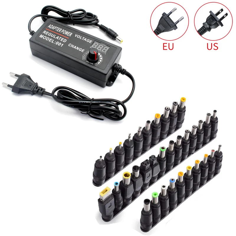 Настраиваемый источник питания универсальный адаптер 3-24 В 2 А 3 3-12 5 светодиодный