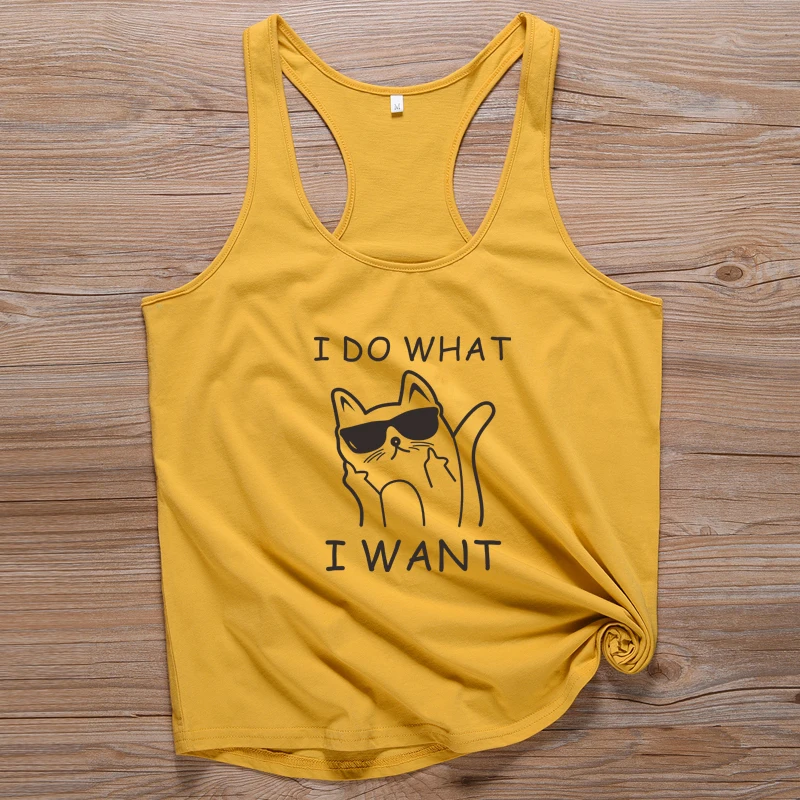 Крутые топы с рисунком рок-кота я делаю то что хочу Майки со слоганом Женская