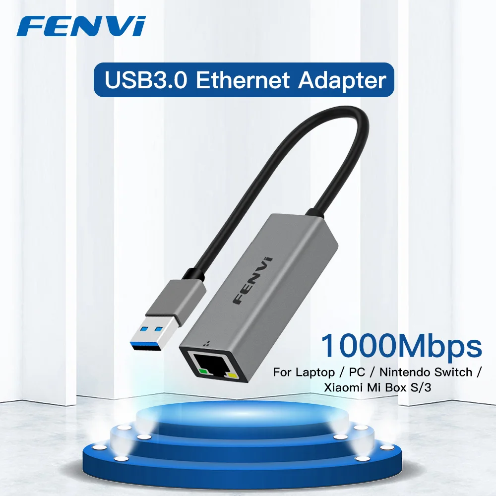 FENVI USB to RJ45 USB 3.0 Ethernet Adapter Lan Adapter For Laptop PC MacBook Windows7/8/10 Type C Network Card USB Ethernet RJ45 