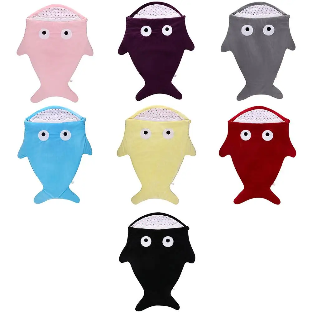 Спальный мешок для младенцев в форме акулы мультяшный противоударный из хлопка