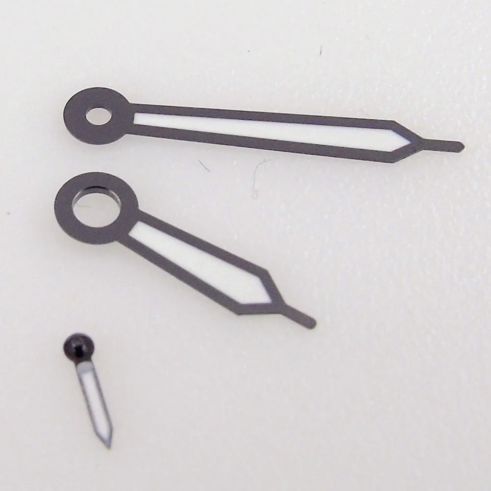 

Watch Parts fit ETA 6497 6498 Super Green Luminous Watch Hand Needles Set Black Edge Middle White