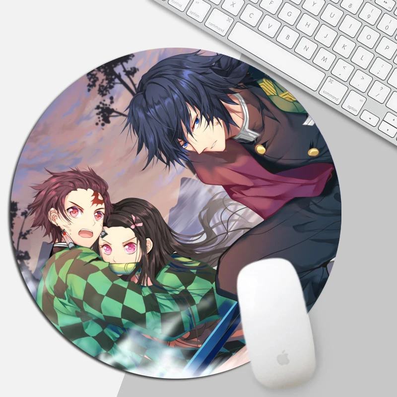 Пользовательский круглый коврик для мыши сделай сам с аниме рассекающим демонов