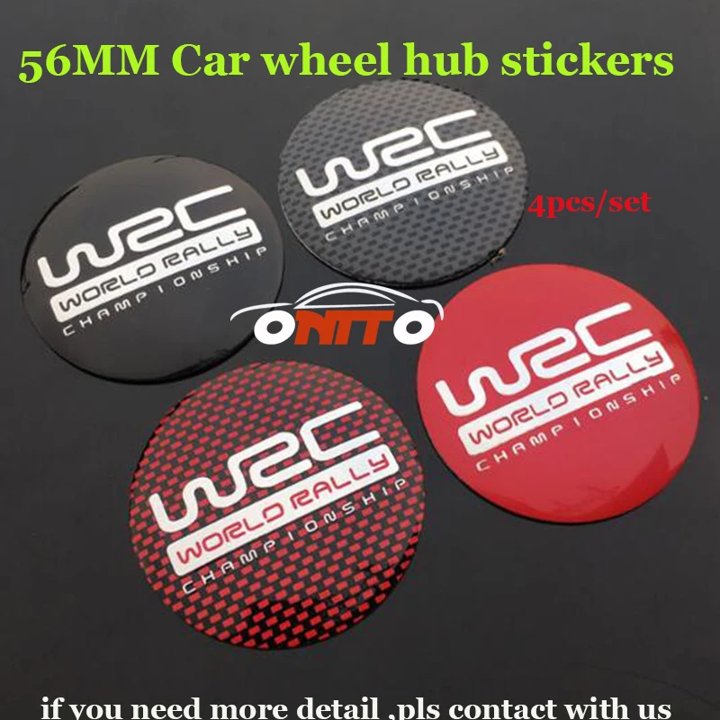 

DIY modified 4PCS/LOT 56MM Car Wheel hub Stickers Car Wheel Caps for WRC logo badge emblem fit All Car series accessories