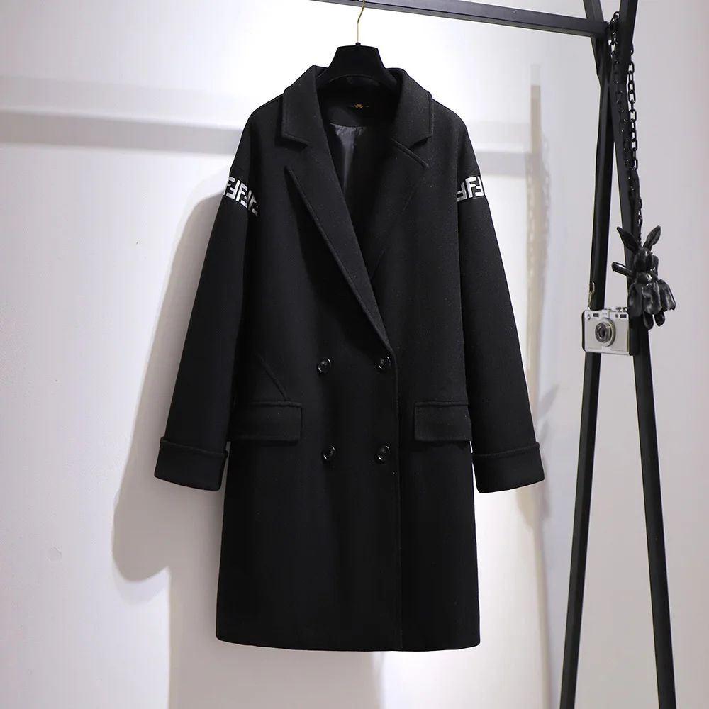 

Xl-5xl Plus Size Large Winter 2021 New Long Double Faced Woollen Coat