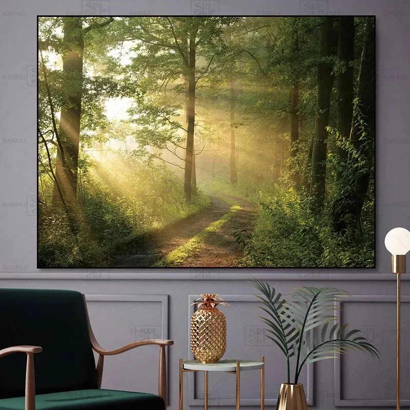 

Wall Art Picture Abstract Canvas Painting Forest Picture Art Wall Oil Painting On Canvas The Canvas Print Living Room No Frame