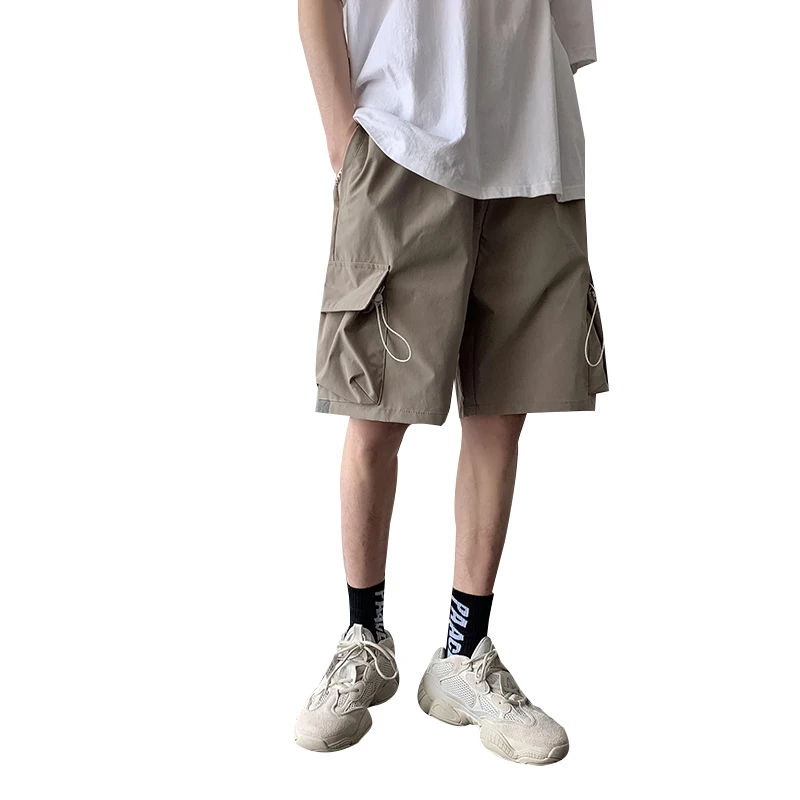 

Summer Korean Fashion Casual Straight Shorts Men Clothing Kpop Couple Beach Pants Ulzzang Sweatpants Male Harajuku Bottoms