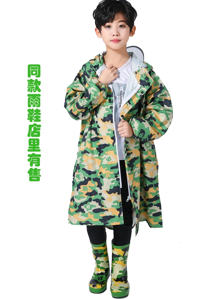 

Outdoor Children Raincoat Travel Long Cute Camping Waterproof Motorcycle Rain Suit Veste De Pluie Femme Raining Coat EA60YY