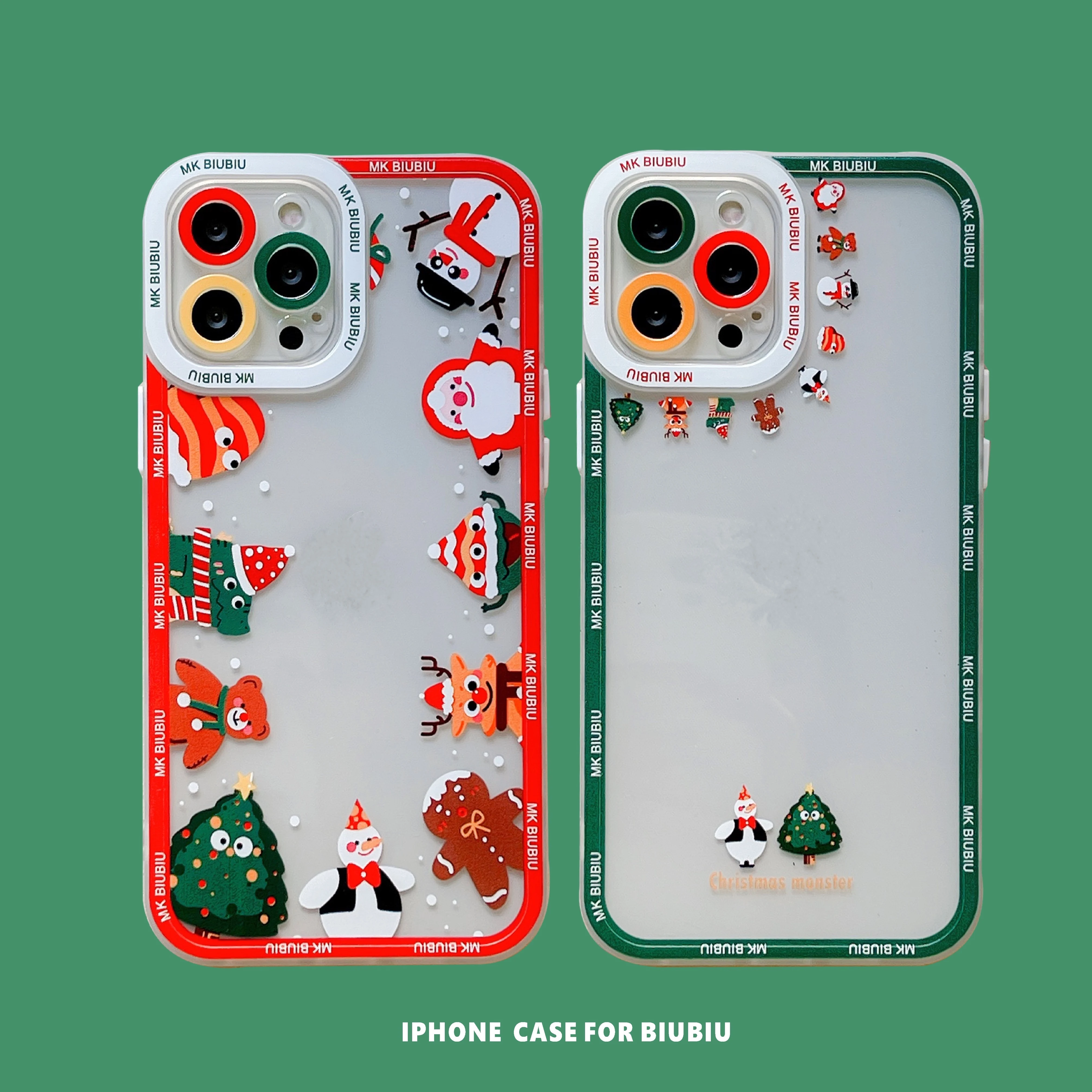 

For iPhone 12 13 Pro x XS Max XR 7 8 Plus Case Mini 11 Pro Max Christmas Case Santa Claus Christmas Gift Silicone Case