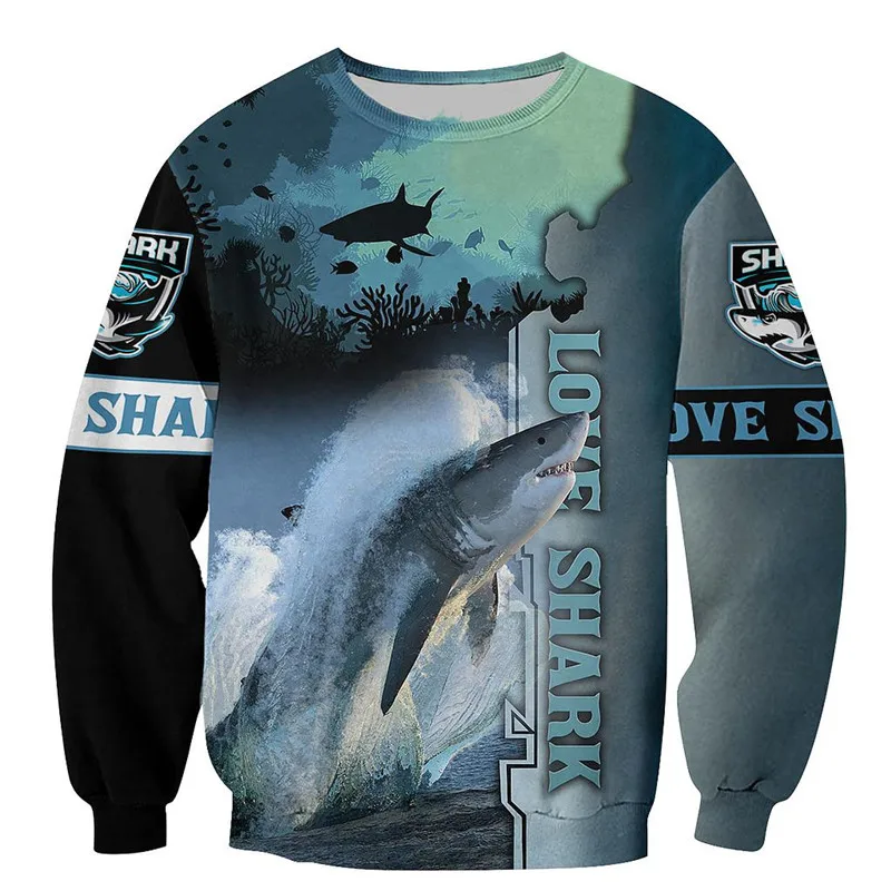 

The most fashionable shark series 3D full body printed shirt NEW Hoodie zipper Sweatshirt