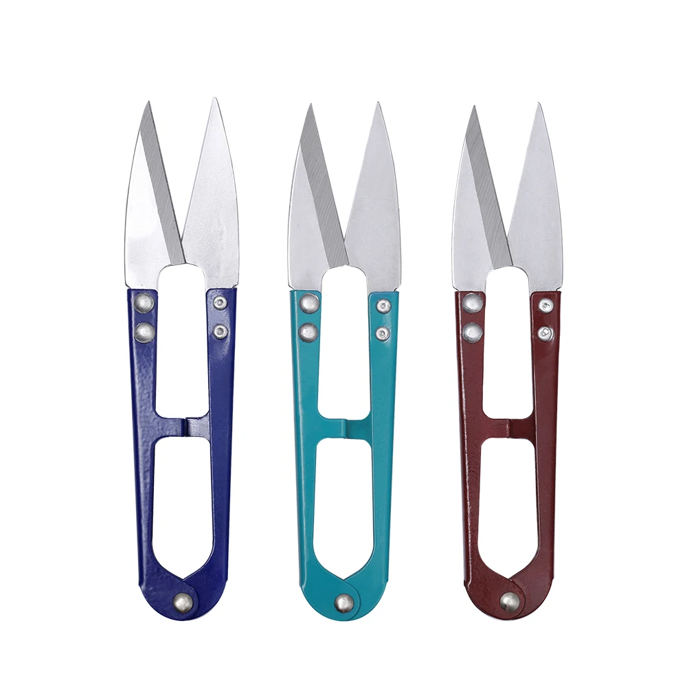 

LMDZ 1Pcs High Quality U Shape Scissors Metal Steel Embroidery Craft Home Office Scissors DIY Handmade Sewing Knitting Tools