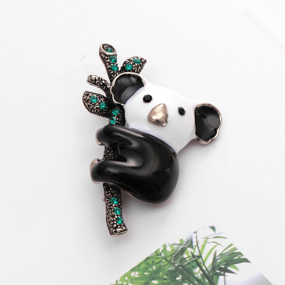 Милая эмалированная брошь Koala Bear стразы булавки в виде животного для женщин