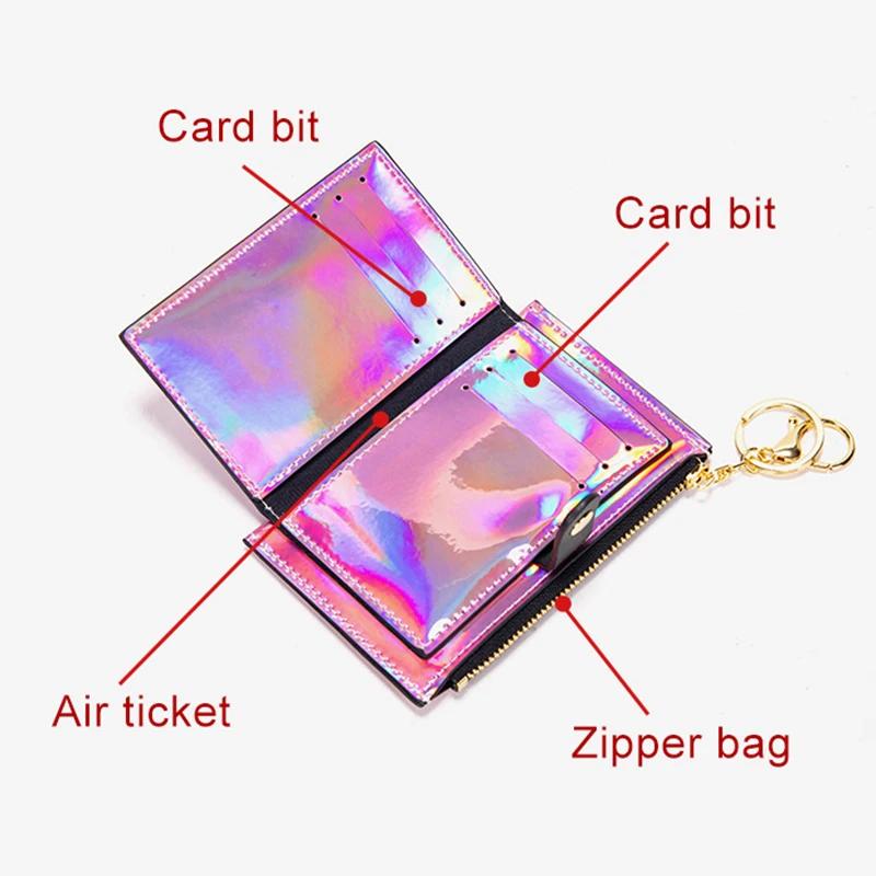 Новый голографический Rfid кредитной карты держатель для карт Для женщин