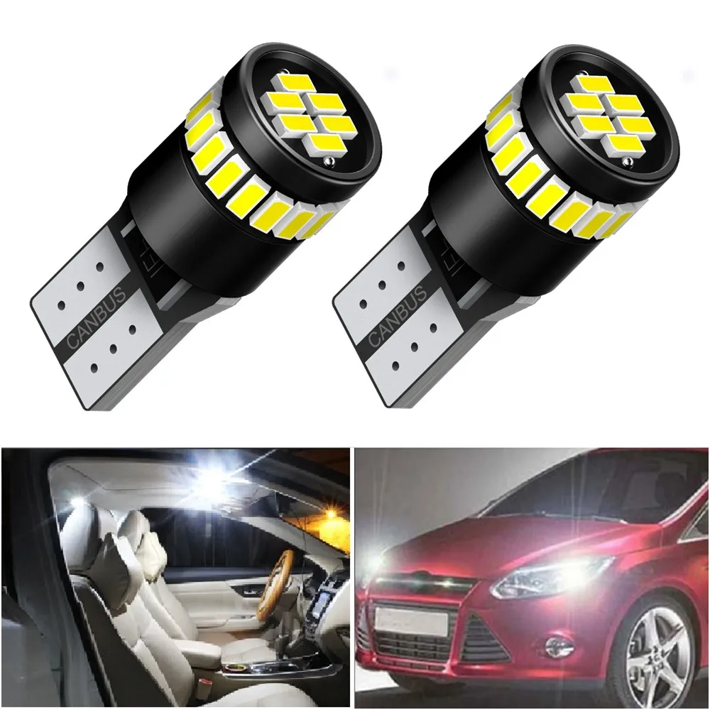 2x T10 W5W светодиодный Клин светильник Габаритные фары лампы для Ford Focus 2 1 Fiesta Mondeo 4 3