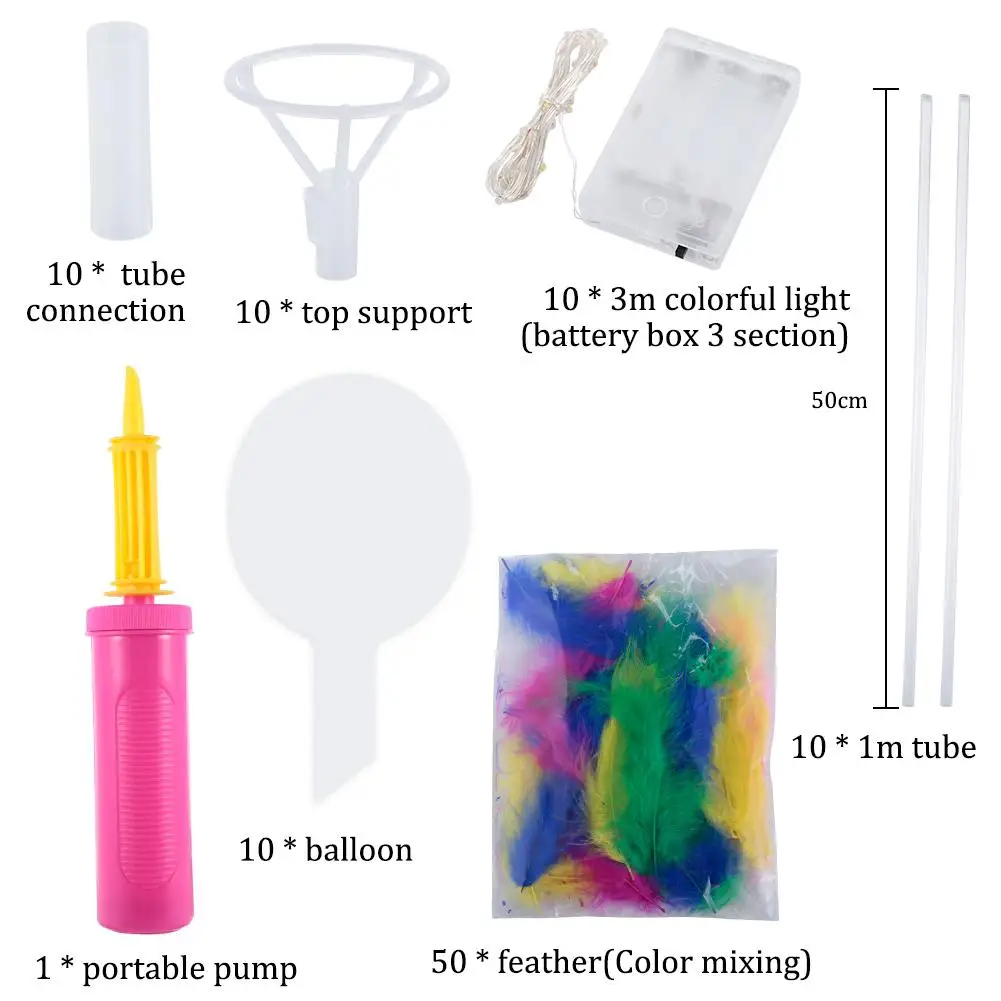 

DishyKooker 10 PCS 18 Inch Transparent LED Flash Light Balloons Beautiful Latex Balloon for Birthday Wedding Party Decorative