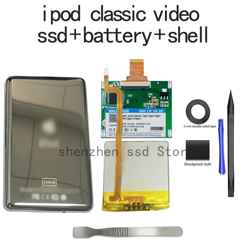 

New SSD 128G 256G 512G For Ipod classic 7Gen 7th 160GB Ipod video 5th Replace MK3008GAH MK8010GAH MK1634GAL Ipod HDD hard disk