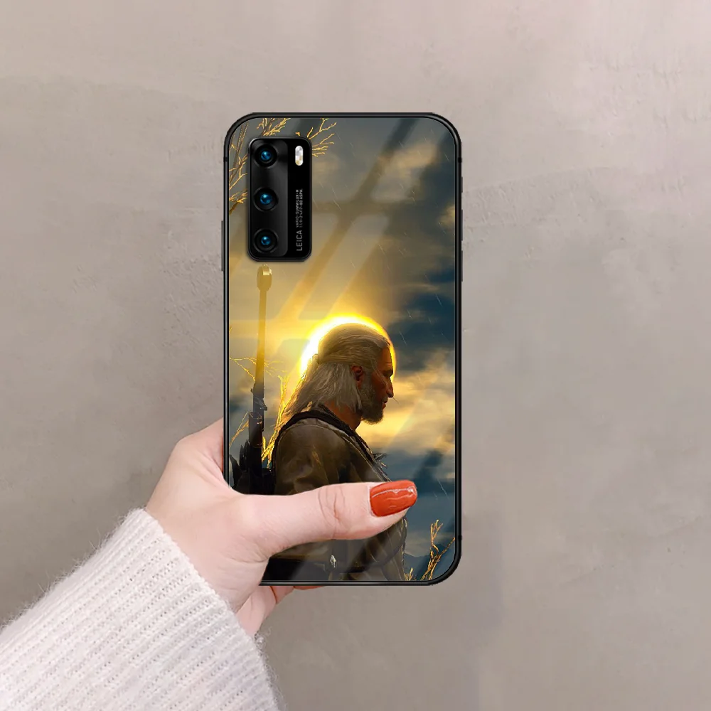 

Games Witchers Phone Tempered Glass Case Cover For Huawei P Mate 20 30 40 Pro Lite Smart 2019 2021 Nova 5T Etui Cover Luxury