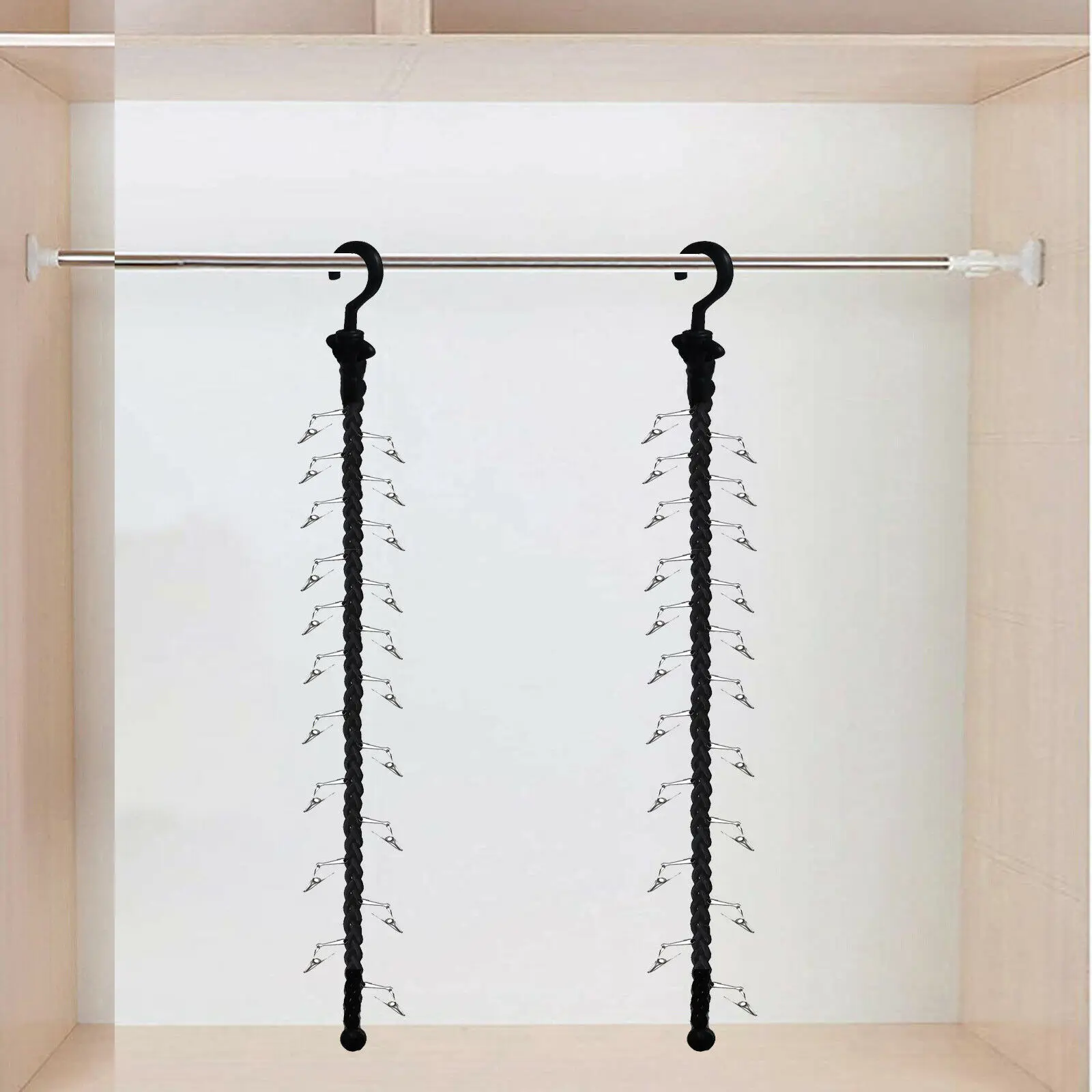 2X Волшебная цепочка для хранения компактные вешалки органайзер подвесные шкафы