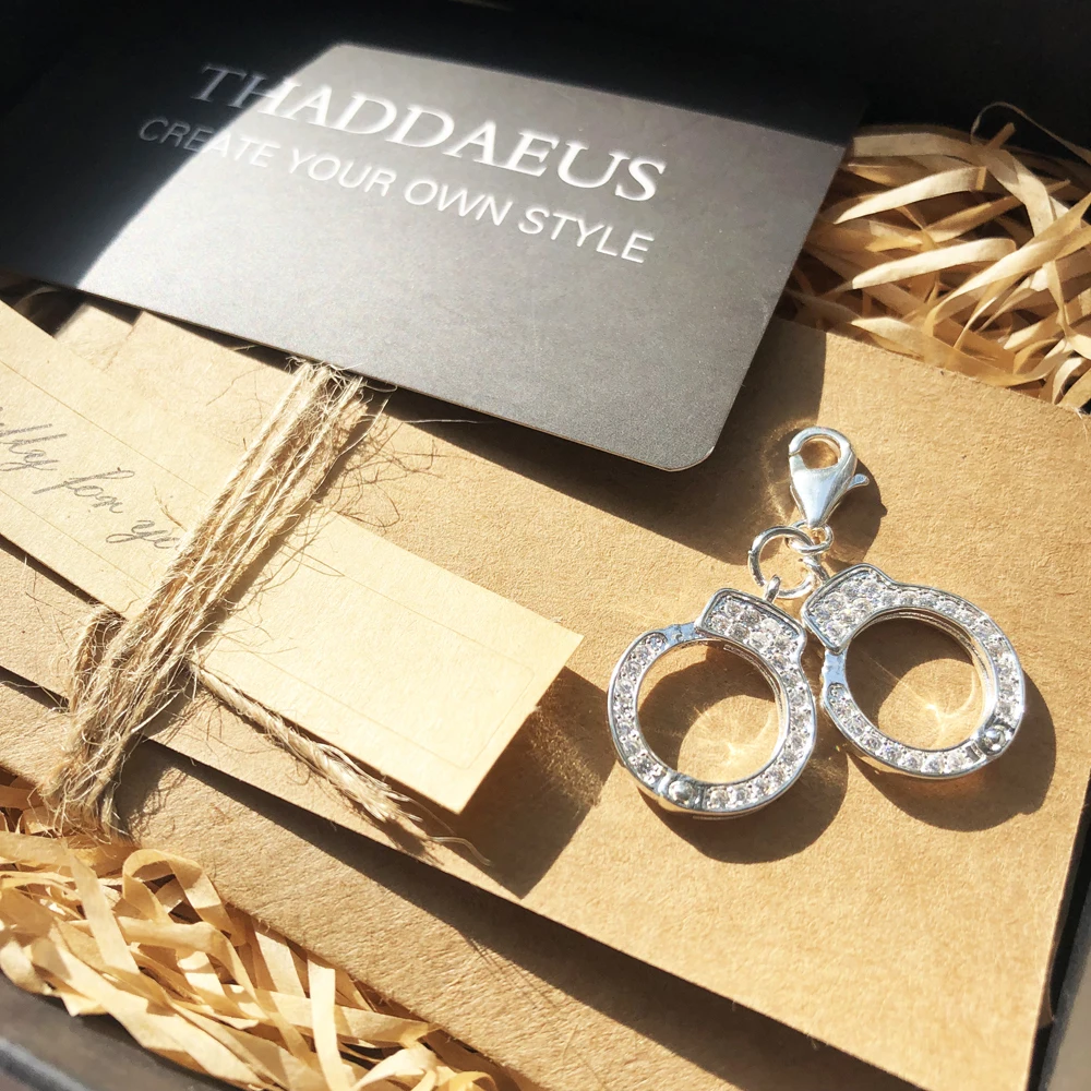 Подвеска с наручниками Весенняя мода 2020 очаровательные украшения из серебра 925