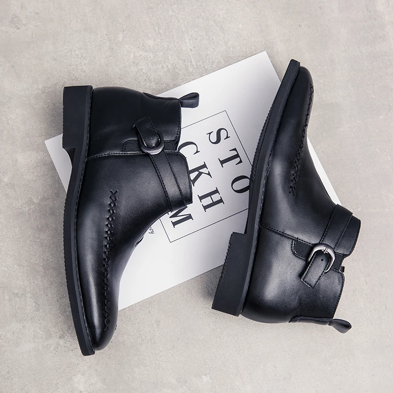 Мужские повседневные кожаные ботинки Модель 2021 года Трендовые прогулочные туфли