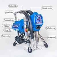 Electric high-pressure airless sprayer ceramic pump spray latex paint coating paint high-power household