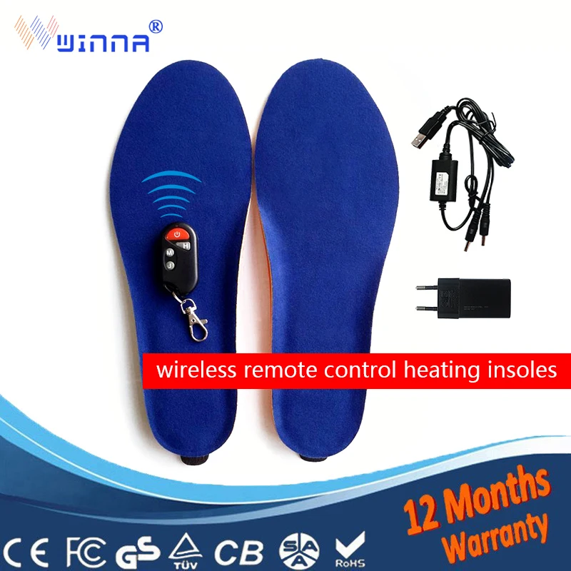Новые стельки с подогревом батарея для мужчин и женщин обувь обуви зимние