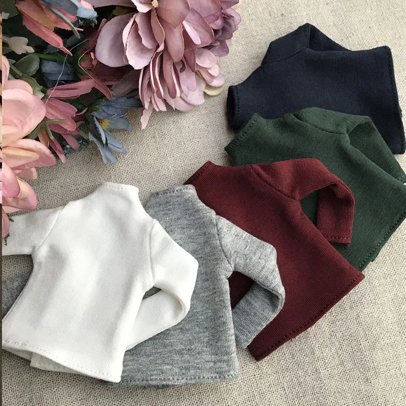 

1pc Multicolor Long Sleeve Shirt for Blythe Dolls Base Shirt Clothes For Barbie Blouse Momoko Doll Clothes 1/6 Dolls Accessories