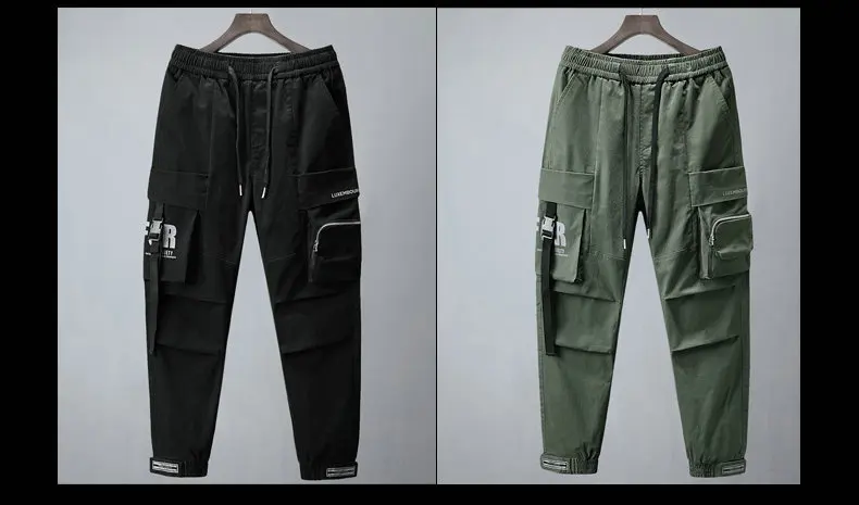 

2020 New Cargo Pants Hip Hop Trousers Men Spring and Autumn Fashion Sweatpants Casual Big Pocket