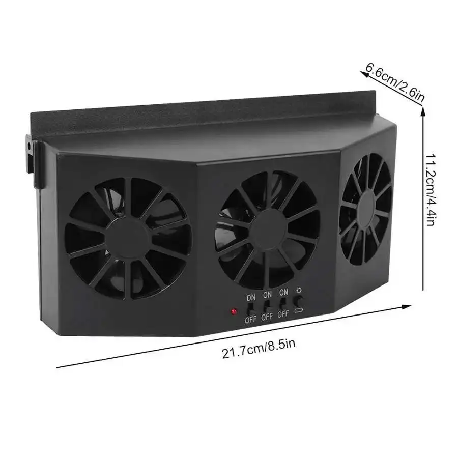 

Air Conditioner Fan Portable Solar Powered Car Ventilator Automobile Air Vent Ventilation Cooling Fan Air Conditioning for Home