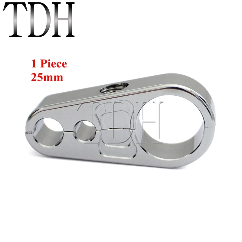 25mm Sliver 1 ''с фокусным расстоянием 25 мм или 1-1/4", маленького размера, круглой формы с диаметром 32 мм Рама мотоцикла руль черный клатч кабель зажим для тормоза держатель для Harley Cafe Racer Sportster - Цвет: 25mm Sliver