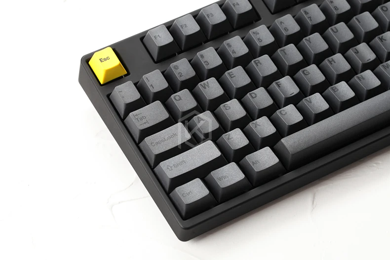 cherry profile dye sub keycap set pbt plastic black yellow gentleman for gh60 xd64 xd84 xd96 87 104 razer corsair bm60 bm68 free global shipping