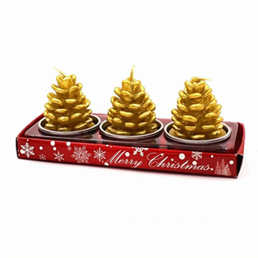 Рождественские свечи ароматическая восковая свеча с Санта снегом мультяшный