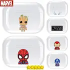 Прозрачный чехол из ТПУ с героями комиксов Marvel для Airpods Pro 3, чехол, силиконовые аксессуары для наушников Air Pods 3, защита Apple 1 2