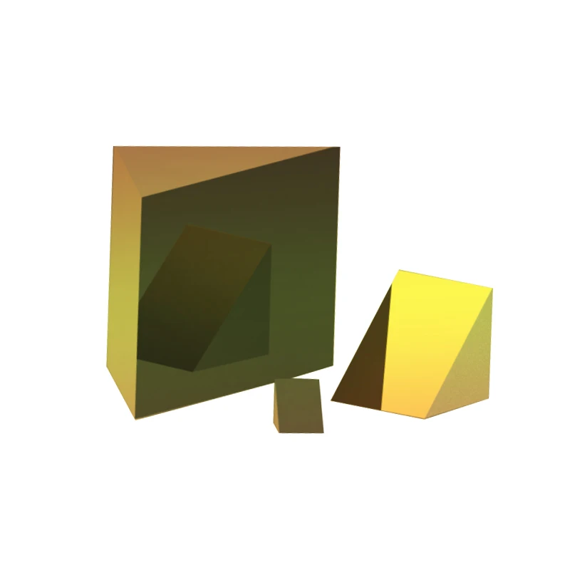 Прямоугольное зеркало K9 обычная алюминиевая пленка + размер защиты 5*5*5-50*50*50