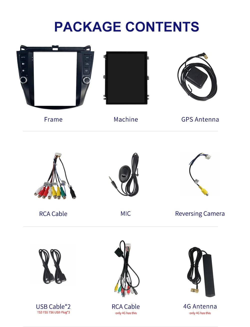 Автомобильный мультимедийный плеер Tesla Style Android 11 6 + 128G для Honda Accord 7 2003 2008 GPS