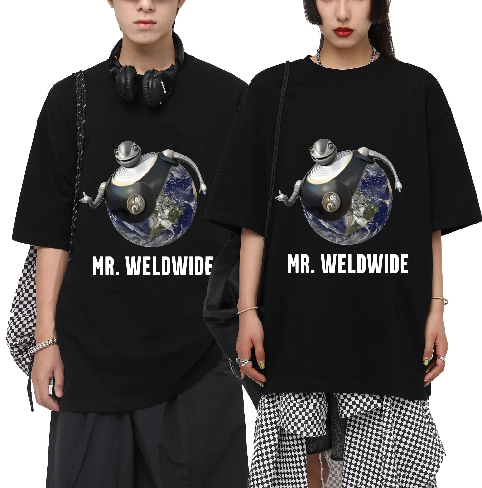 

Funny Mr. Weldwide T-shirt Summer Men Hip Hop Harajuku T Shirts Women Kawaii Tshirt Short Sleeve Unisex Soft Cotton Tees Tops