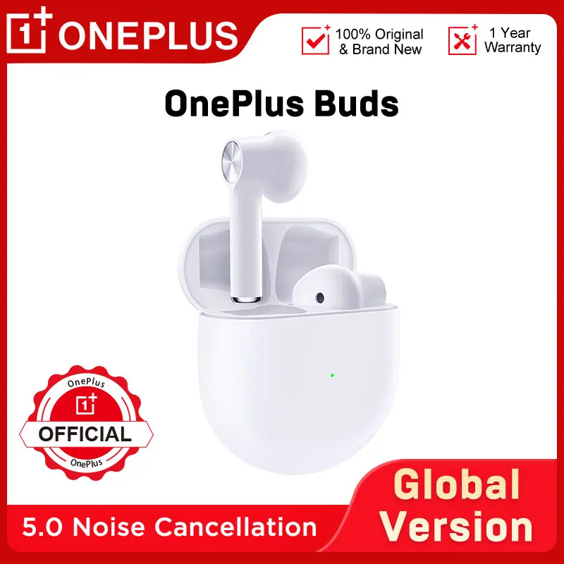 

Global Version OnePlus Buds TWS Wireless TWS Earphones Bluetooth 5.0 Noise Cancellation OnePlus 9 Nord 2 CE 8 8T