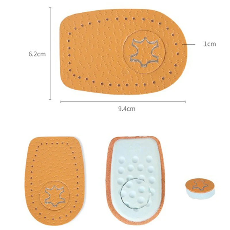1Pair Leather Insoles Latex Heel Pads For High Cowskin Shoes Pad Foot Pain Relief Feet Care Women Cushion Inserts Sole | Обувь