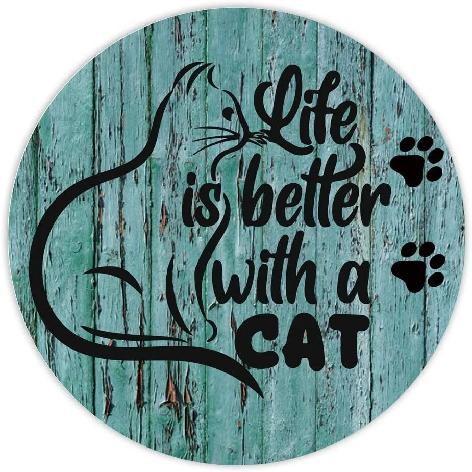 

Round Mouse Pad Cute Cat Mouse Edges Mouse Pad Soft Mat For Game Computer Cap Desk Mat Pads Non-Slip Rubber Office Mouse Pad