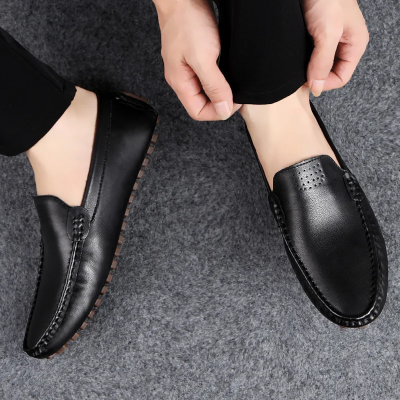 

Men Shoes luxury Brand Moccasin genuine Leather Casual Driving Oxfords Shoes Men Loafers Moccasins Italian Shoes for Men boats