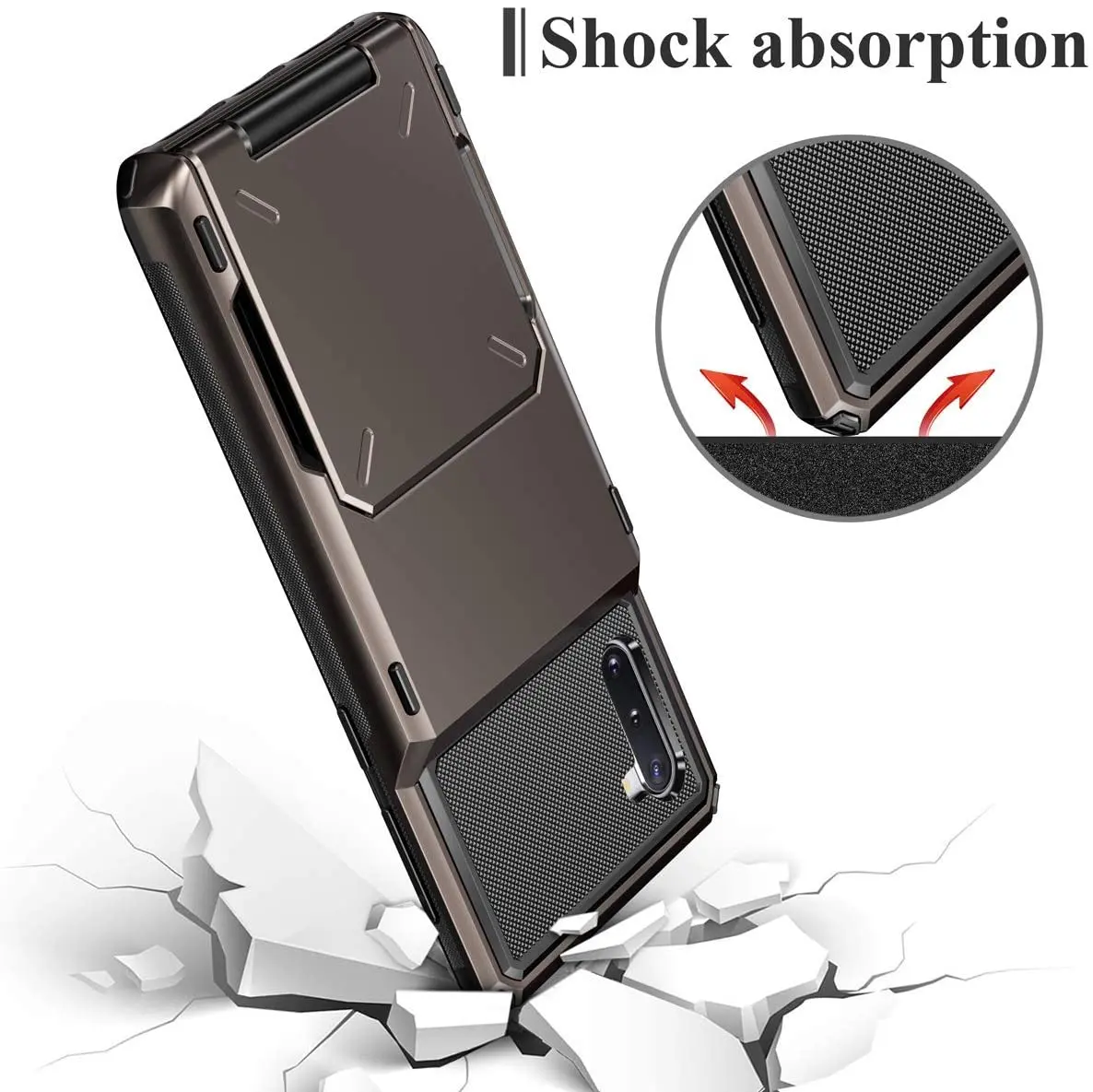 Armor Slide Wallet Card Slots Holder Case For Samsung Galaxy S21 S20 Ultra S20 FE Note 20 Ultra 9 10Pro S8S9 S10 Plus S10E Cover
